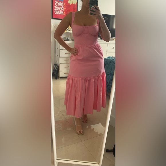 House of CB Elia pink midi dress NWT - Picture 14 of 15